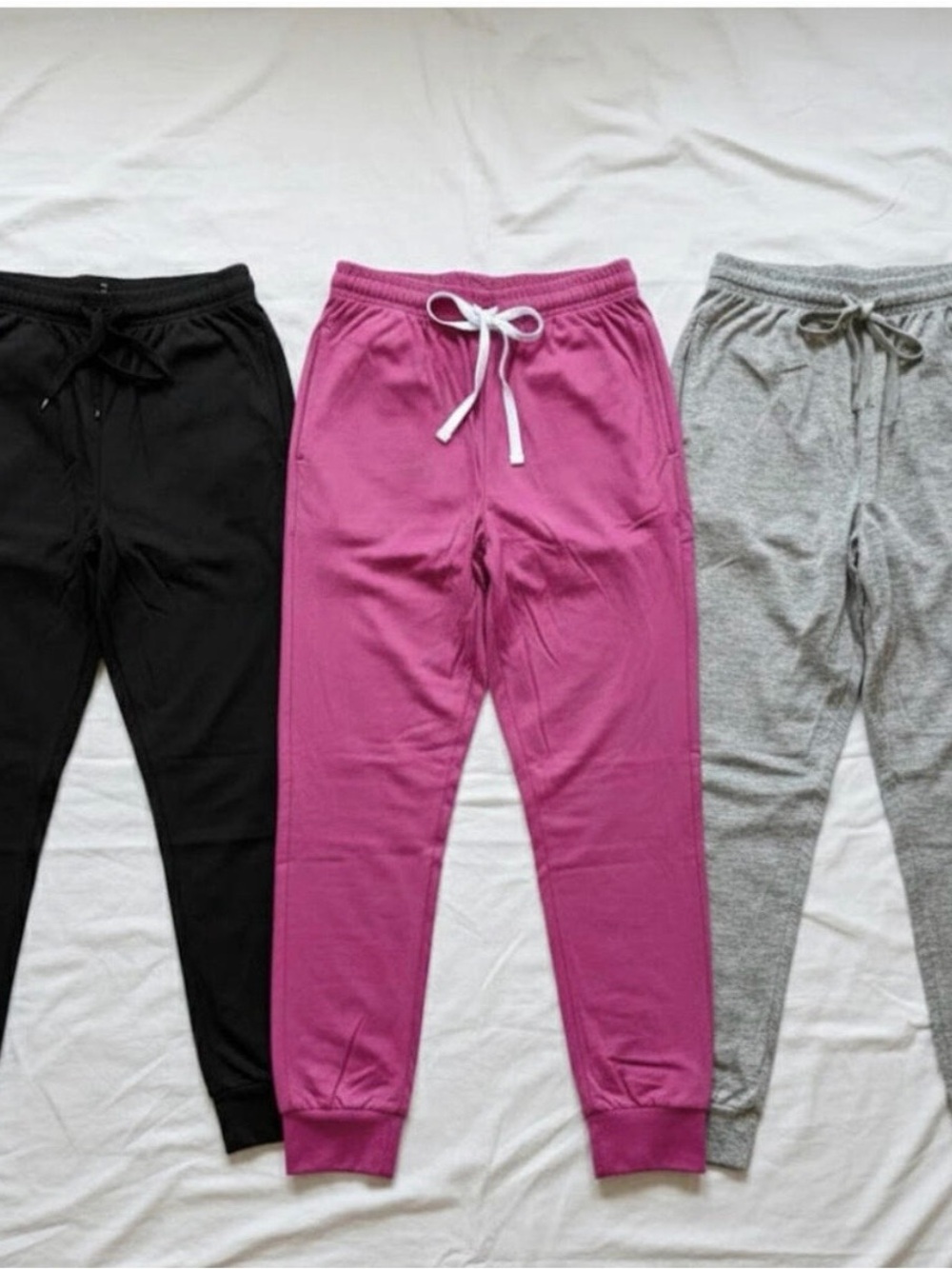 Real Essentials Pink Black Gray Joggers Bundle Womens Small